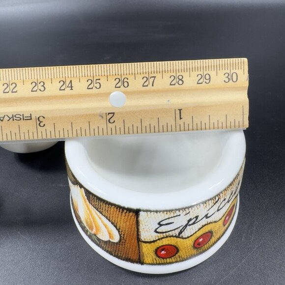 JOIE MSC International Garlic Mortar and Pestle Ceramic Grinder Herbs Spices - Picture 4 of 12